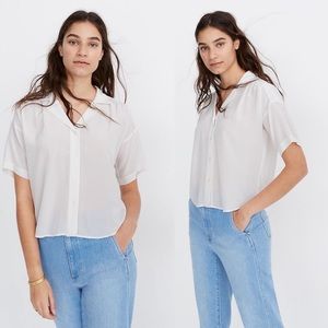 Madewell Silk Camp Shirt Blouse